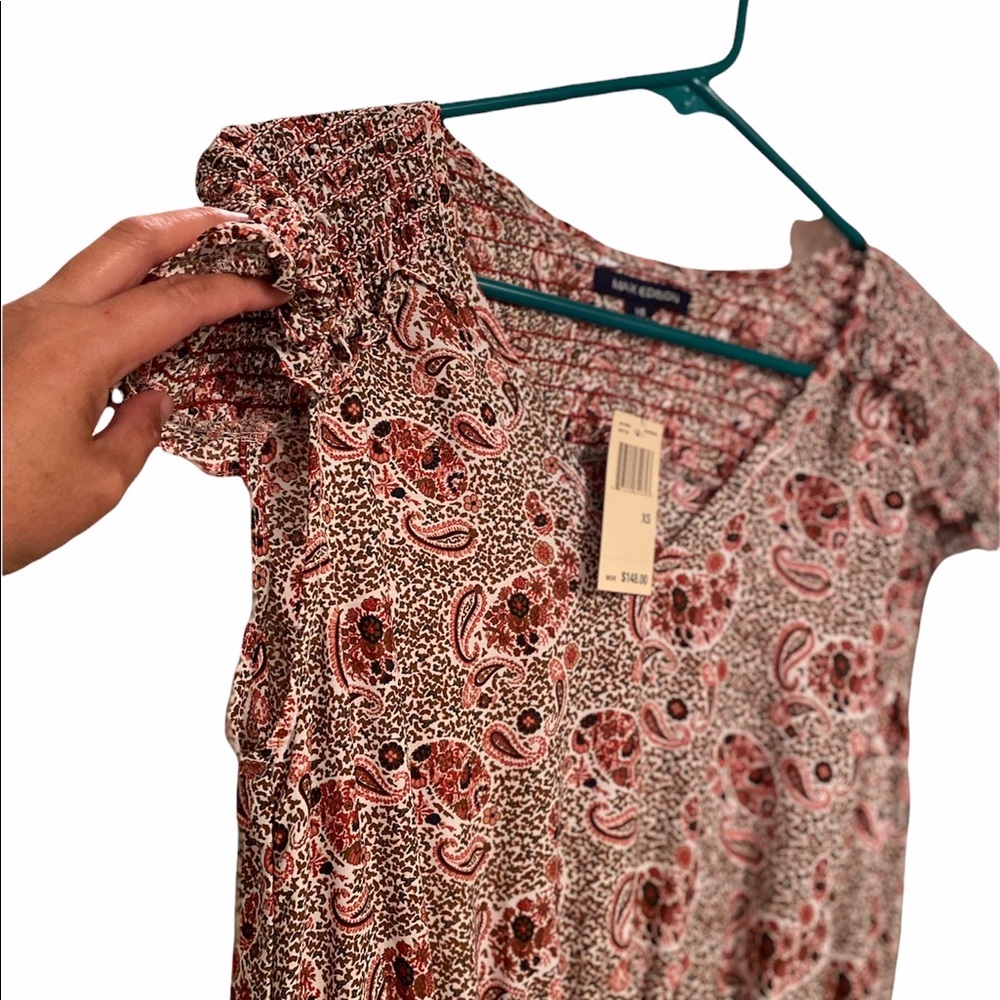 NWT Max Studio Ditsy Print Smock Waist Maxi dress - Picture 10 of 11